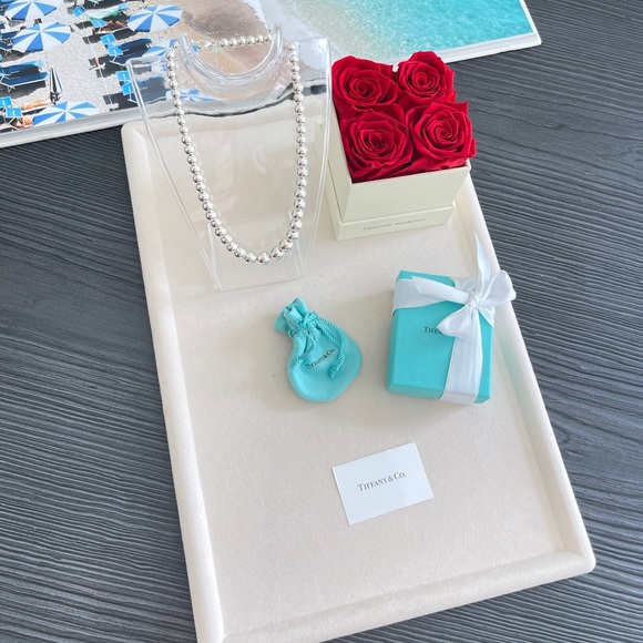 Tiffany HardWear Graduated Ball Necklace Silver 16.25” NEW $1000 with Box